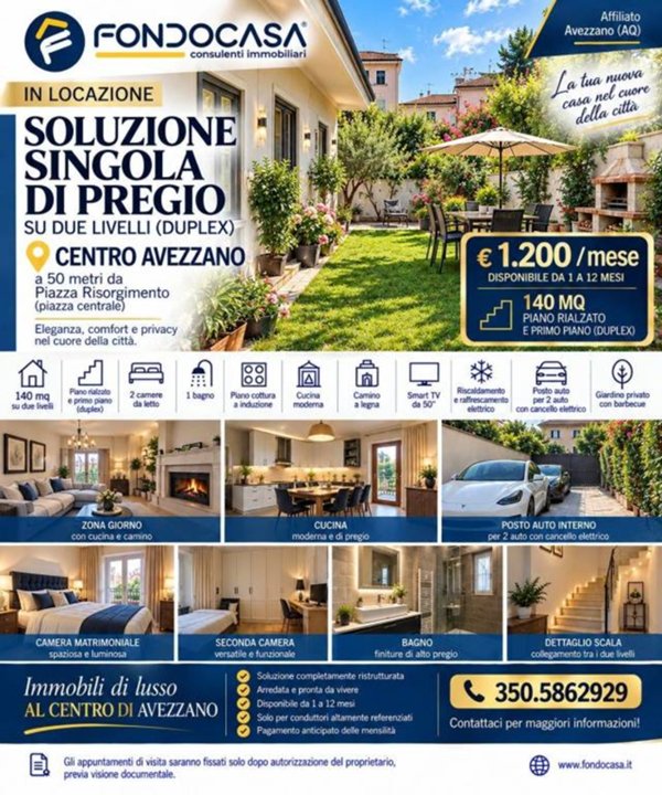 appartamento in affitto ad Avezzano