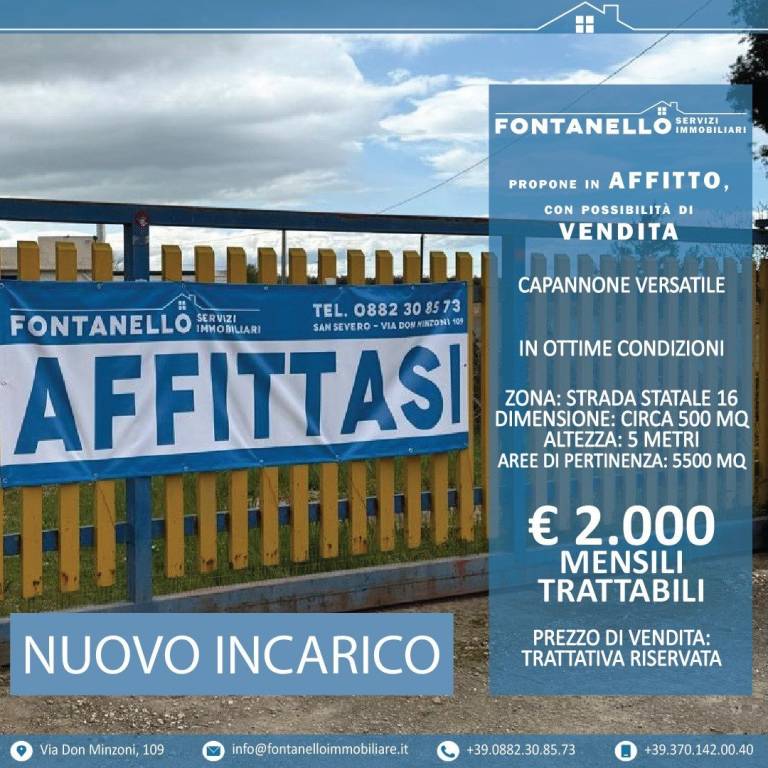 locale commerciale in affitto a San Severo