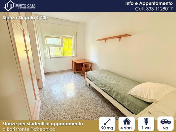 appartamento in affitto a Bari in zona San Pasquale