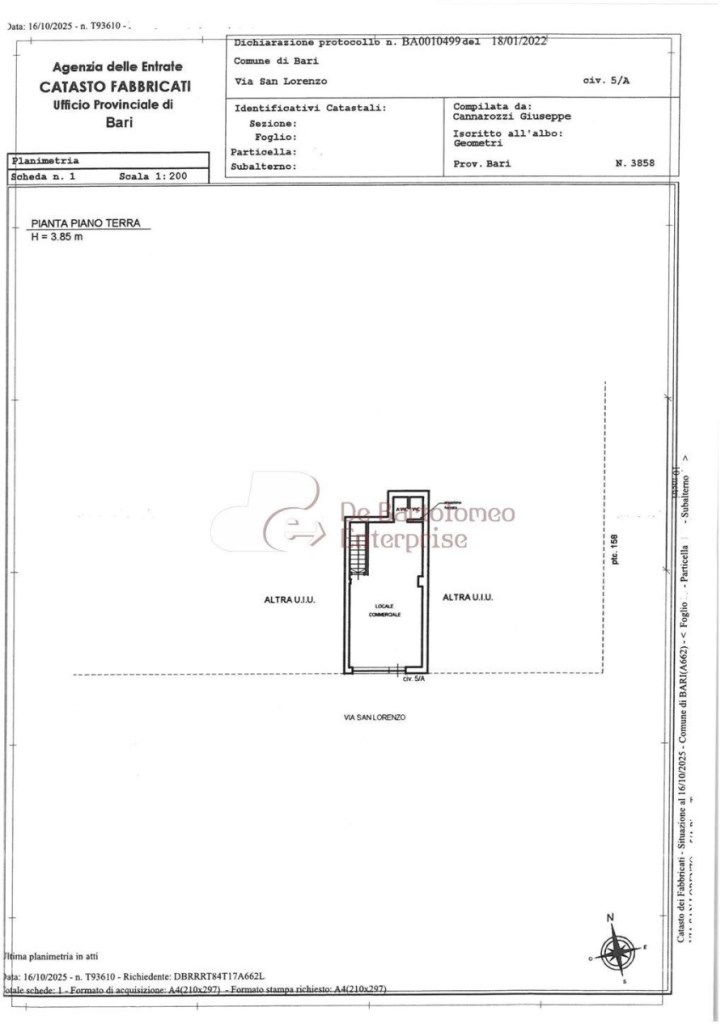 negozio in affitto a Bari in zona Carrassi