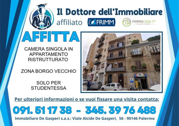 appartamento in affitto a Palermo in zona Montepellegrino