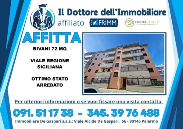 appartamento in affitto a Palermo in zona Villagrazia/Falsomiele