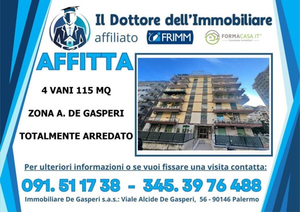 appartamento in affitto a Palermo in zona Libertà
