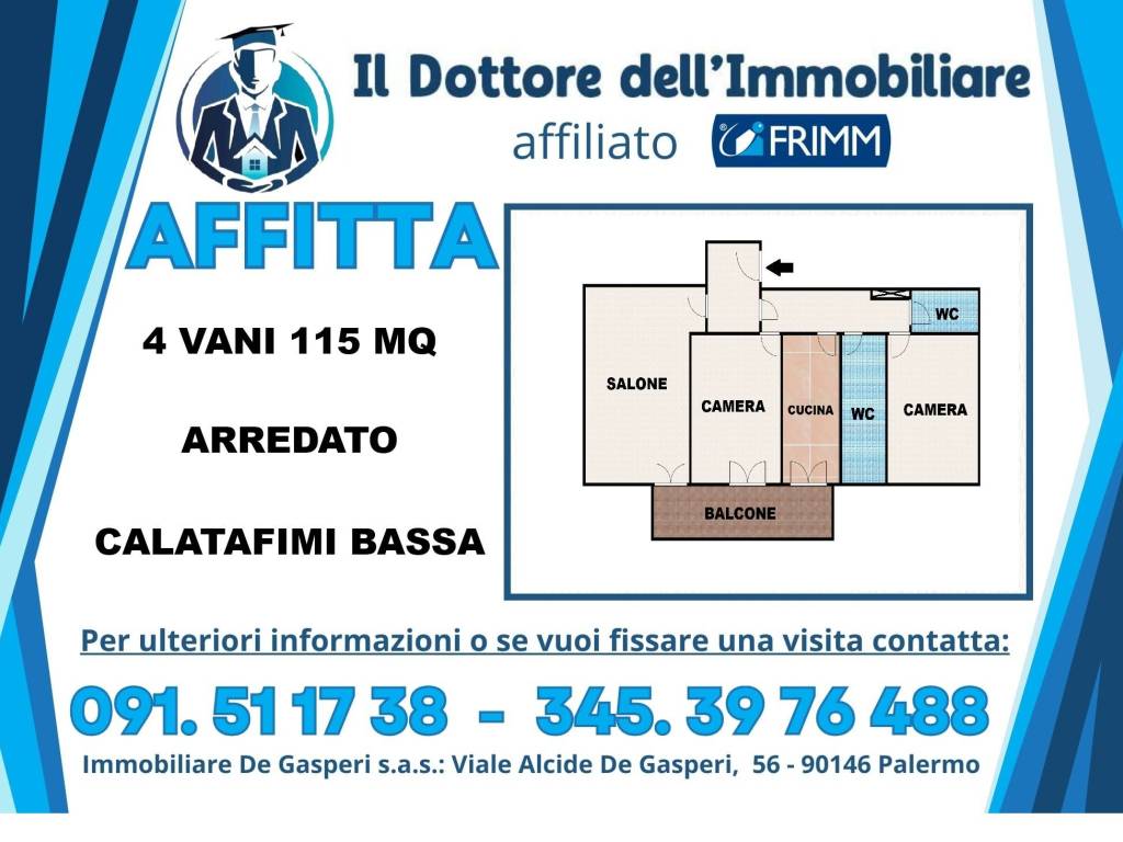 appartamento in affitto a Palermo in zona Calatafimi / Cuba