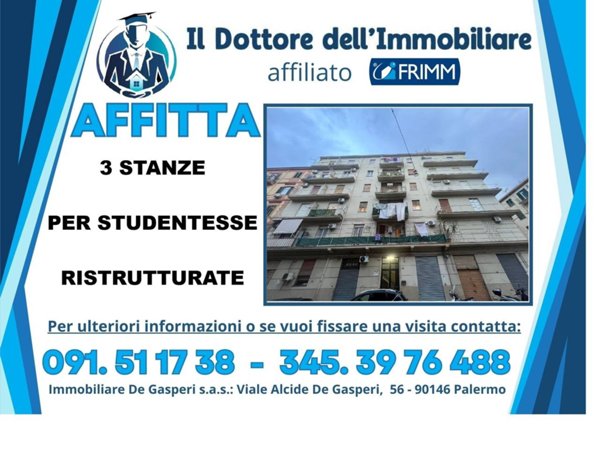 appartamento in affitto a Palermo in zona Montegrappa / Santa Rosalia