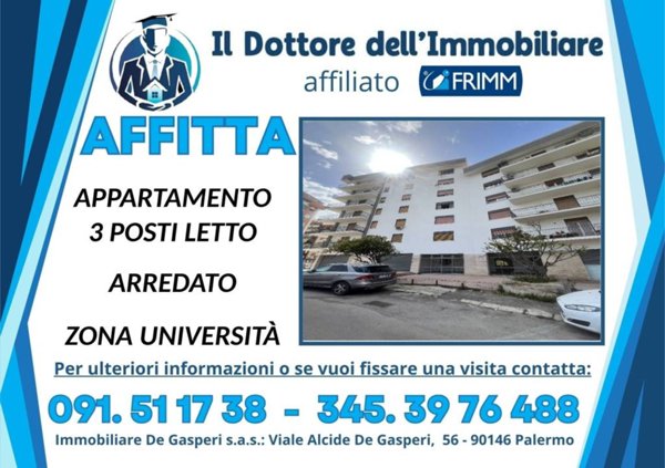 appartamento in affitto a Palermo in zona Montegrappa / Santa Rosalia