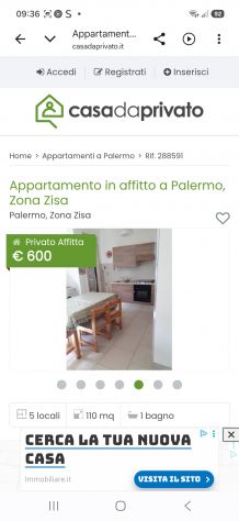 appartamento in affitto a Palermo in zona Zisa