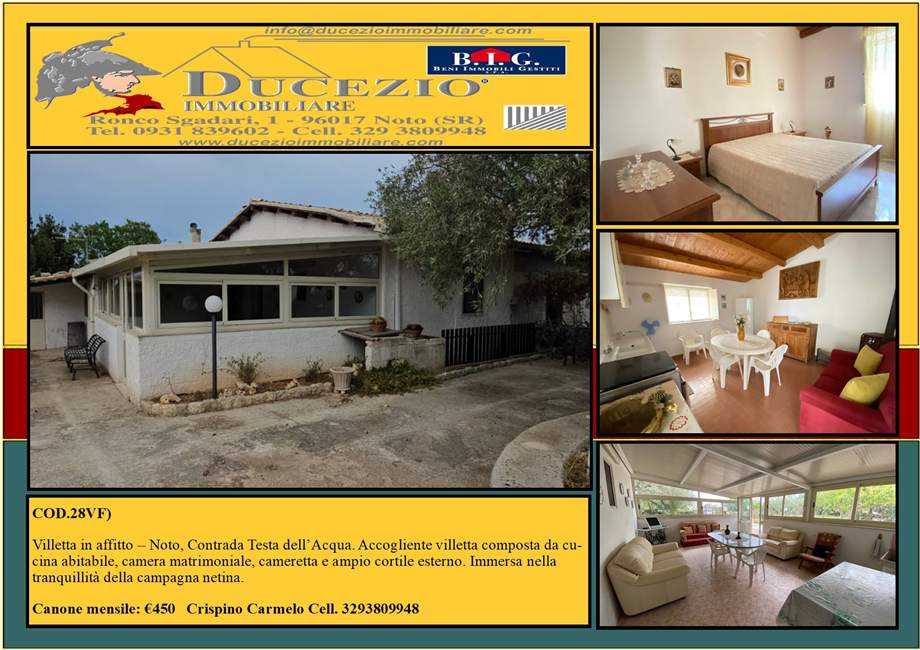 casa indipendente in affitto a Noto in zona Testa dell'Acqua