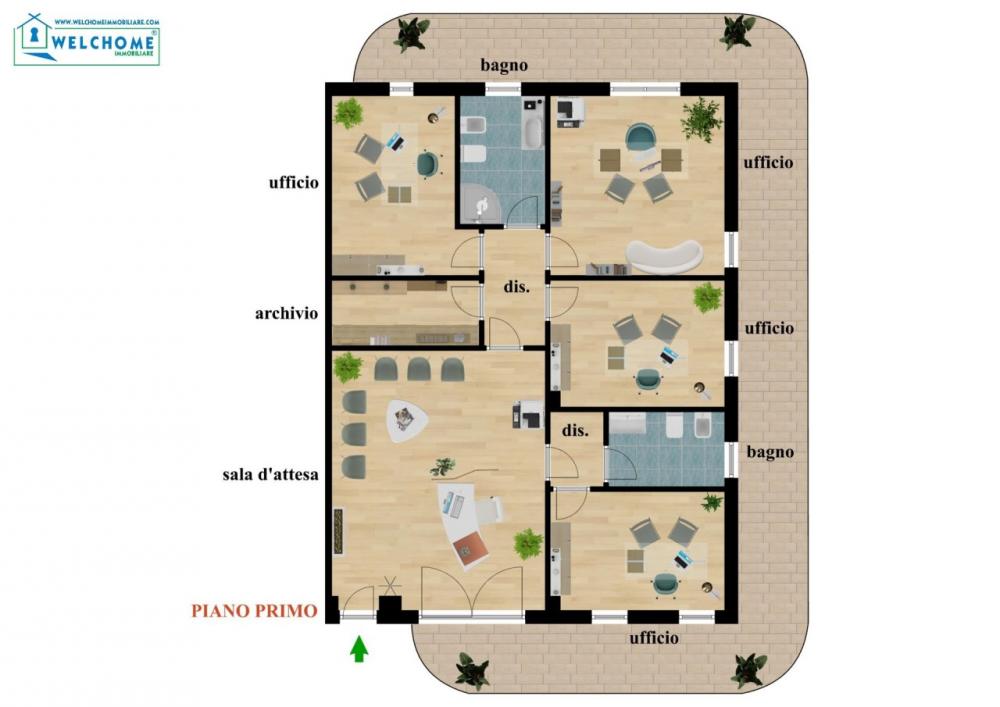 ufficio in affitto a Cagliari in zona Pirri