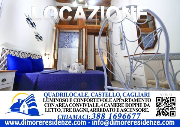 appartamento in affitto a Cagliari in zona Castello