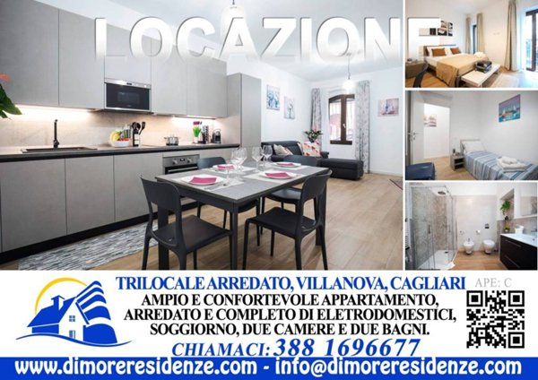 appartamento in affitto a Cagliari in zona Villanova