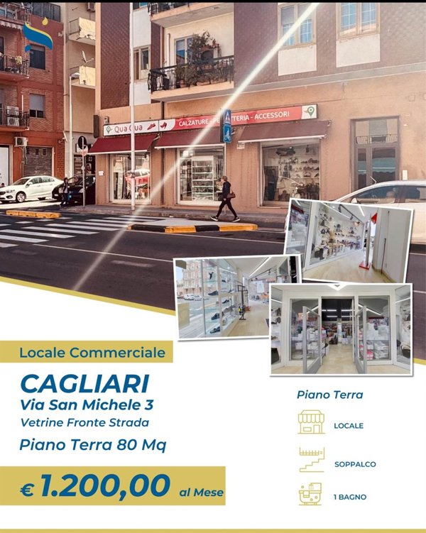 negozio in affitto a Cagliari in zona Is Mirrionis/San Michele