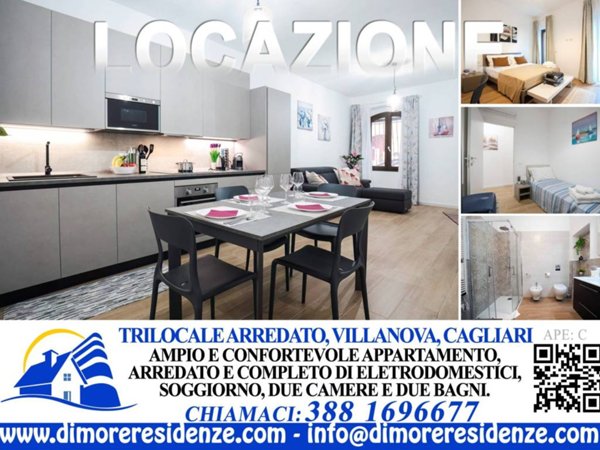 appartamento in affitto a Cagliari in zona Villanova