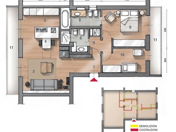 appartamento in affitto ad Abbadia Lariana