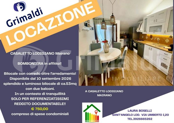 appartamento in affitto a Casaletto Lodigiano in zona Mairano