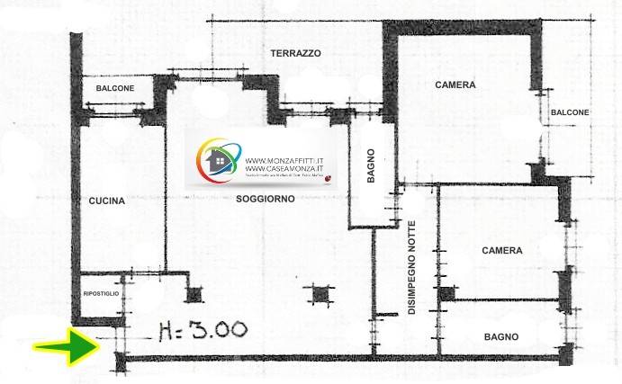 appartamento in affitto a Monza in zona Ospedale San Gerardo