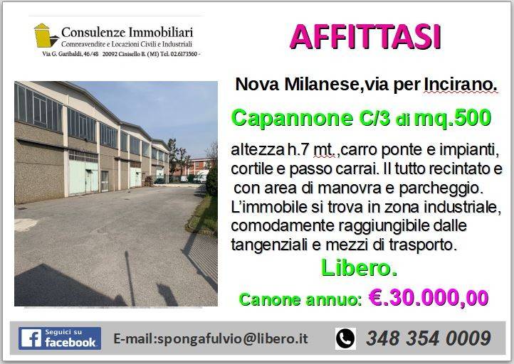 locale commerciale in affitto a Nova Milanese
