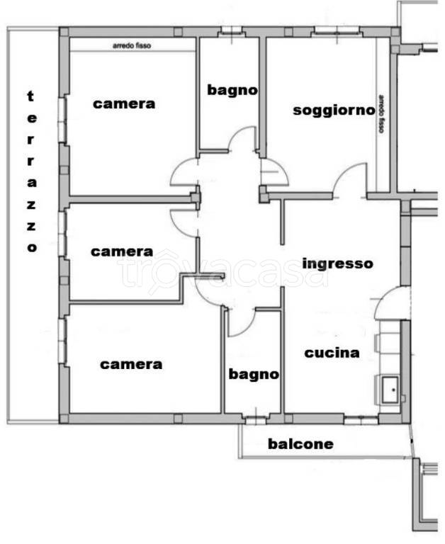 appartamento in affitto a Vedano al Lambro