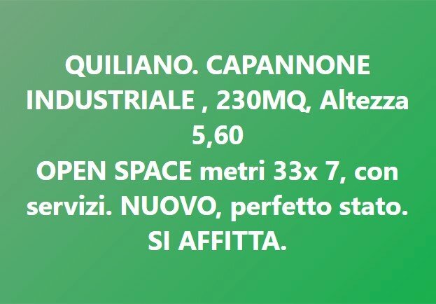 locale di sgombero in affitto a Quiliano