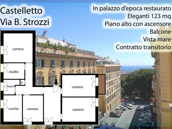 appartamento in affitto a Genova