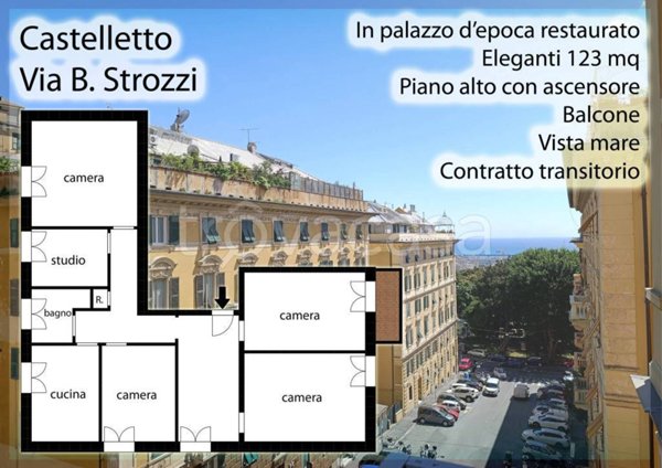 appartamento in affitto a Genova in zona Castelletto