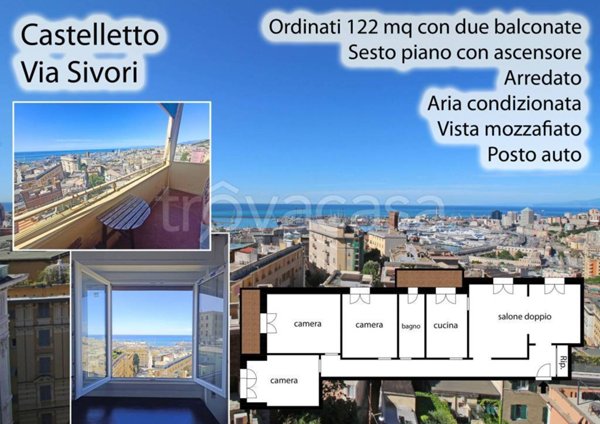 appartamento in affitto a Genova in zona Castelletto