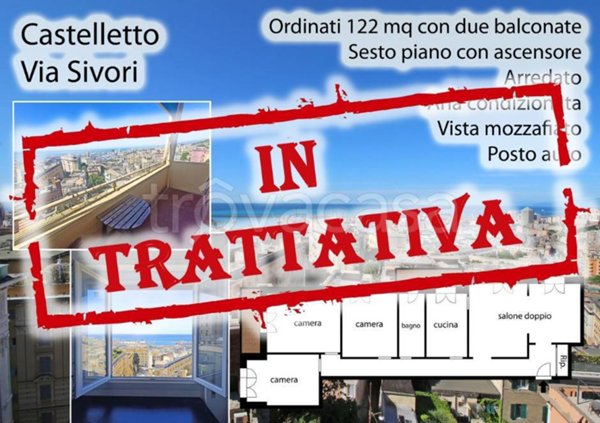 appartamento in affitto a Genova in zona Castelletto