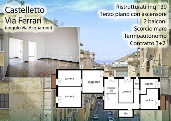 appartamento in affitto a Genova in zona Castelletto