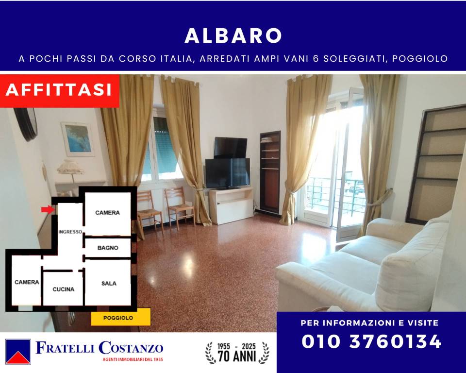 appartamento in affitto a Genova in zona Albaro