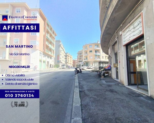 negozio in affitto a Genova in zona San Martino