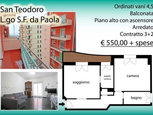 appartamento in affitto a Genova in zona San Teodoro