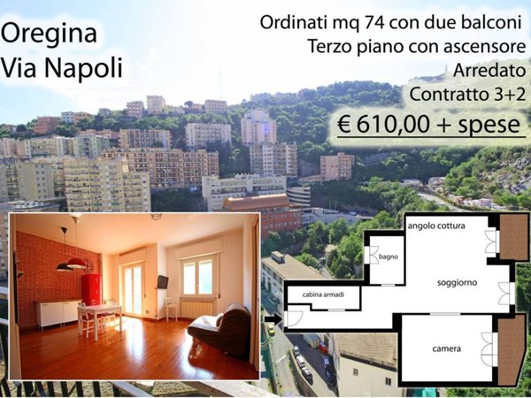 appartamento in affitto a Genova in zona Lagaccio / Granarolo
