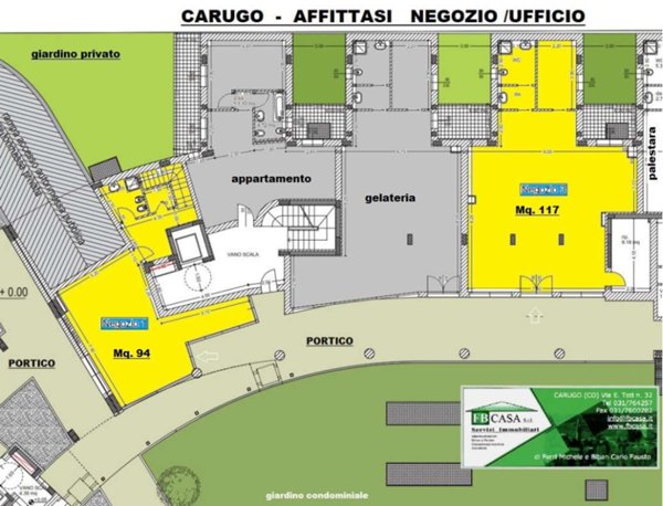 ufficio in affitto a Carugo