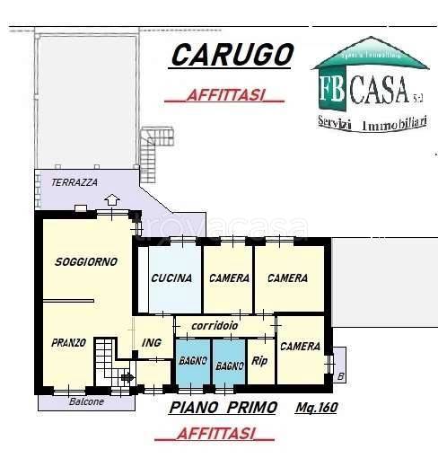 appartamento in affitto a Carugo