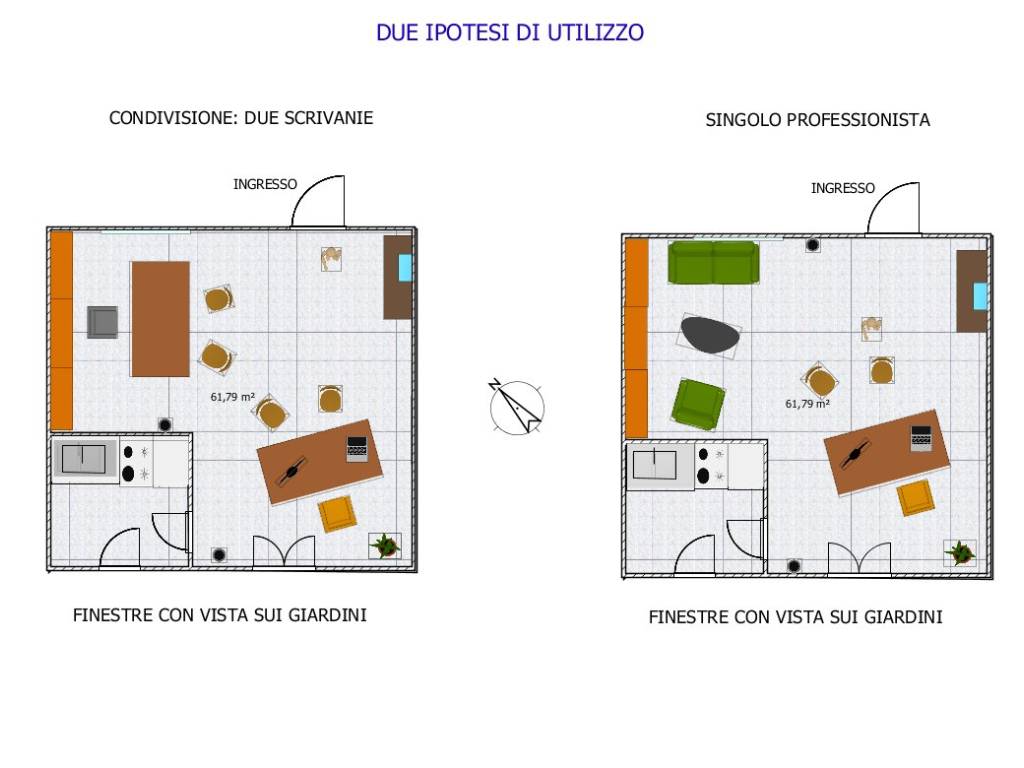 ufficio in affitto a Como in zona Borghi
