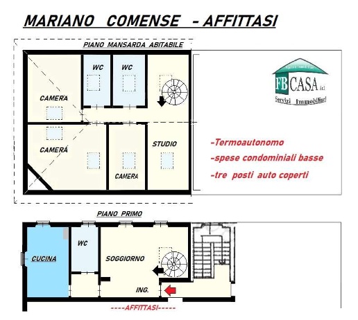 appartamento in affitto a Mariano Comense