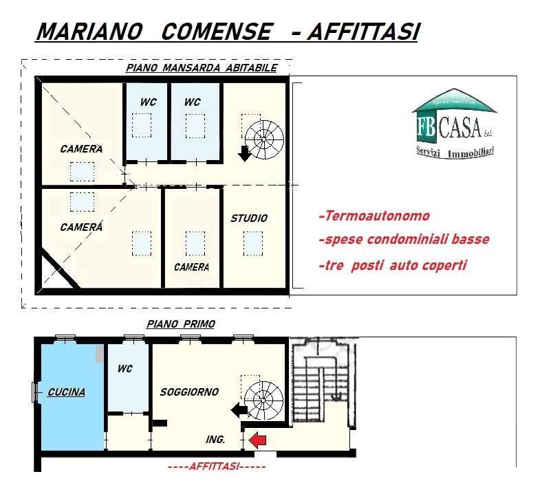 appartamento in affitto a Mariano Comense