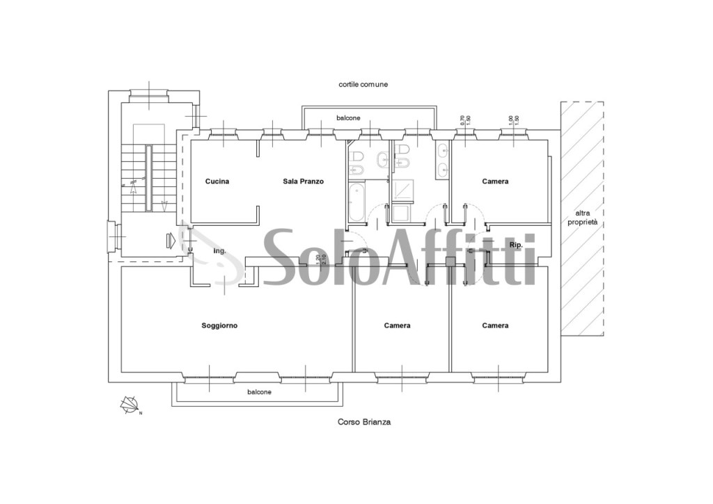 appartamento in affitto a Mariano Comense
