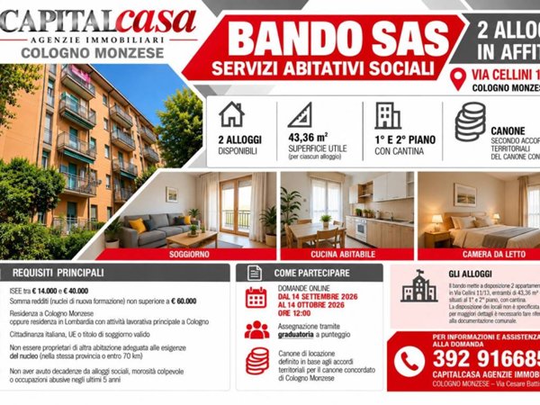 appartamento in affitto a Cologno Monzese