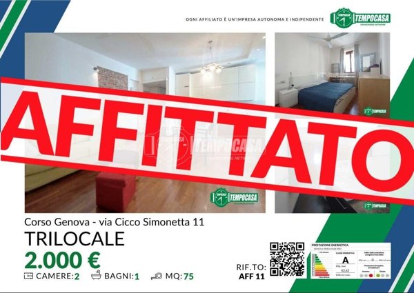 appartamento in affitto a Milano