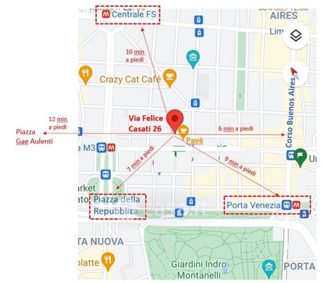 appartamento in affitto a Milano in zona Porta Venezia