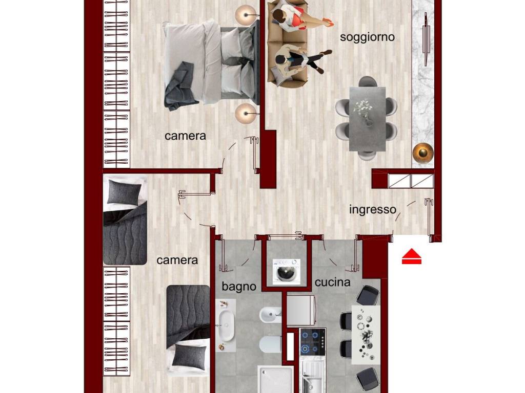 appartamento in affitto a Milano in zona Vialba