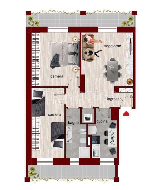 appartamento in affitto a Milano in zona Vialba