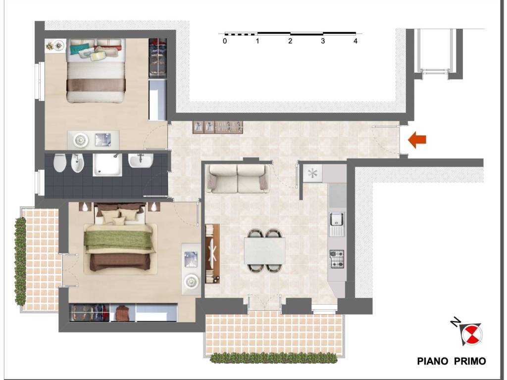 appartamento in affitto a Milano in zona Forlanini
