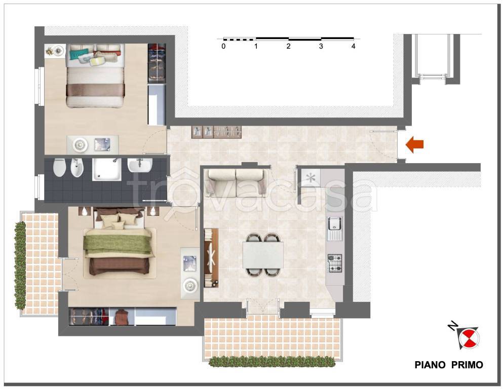 appartamento in affitto a Milano in zona Forlanini