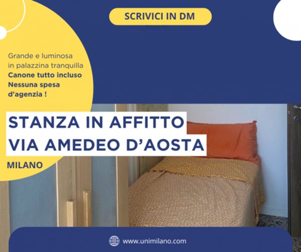 camera singola in affitto a Milano in zona Lambrate