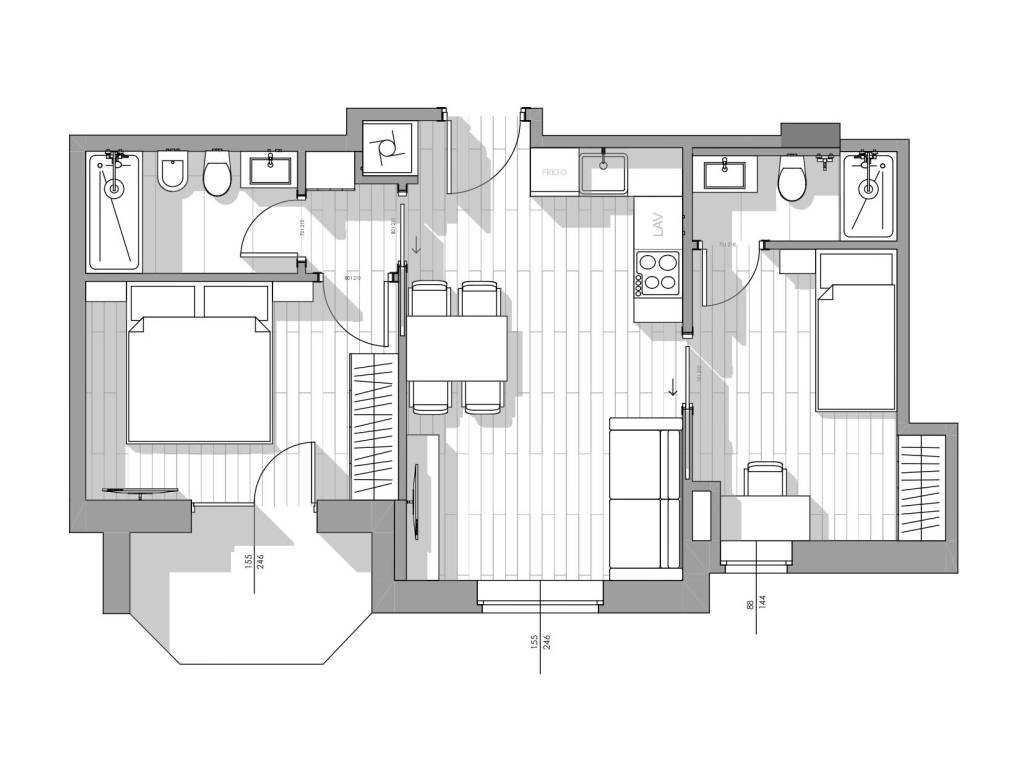 appartamento in affitto a Milano