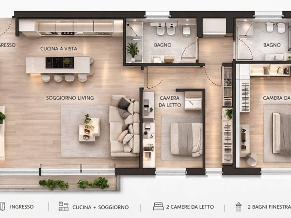 appartamento in affitto a Milano in zona Bovisasca