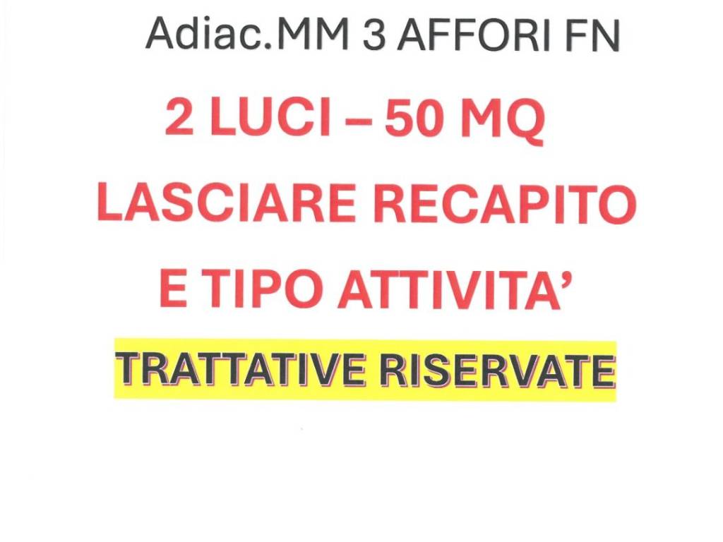 negozio in affitto a Milano in zona Affori
