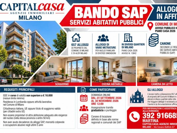 appartamento in affitto a Milano